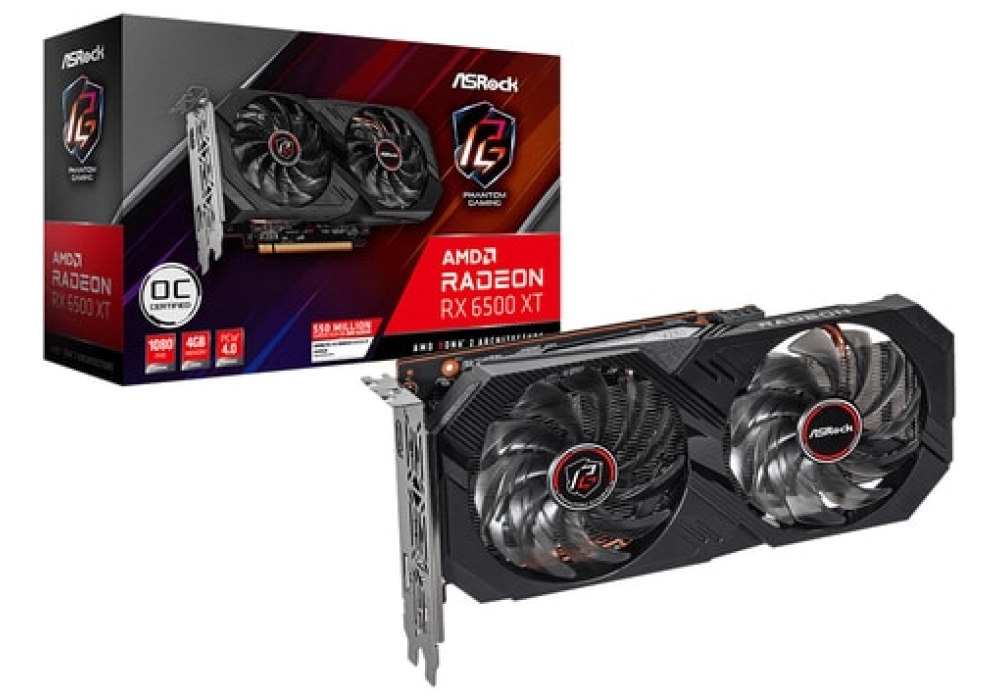 ASRock Radeon RX 6500 XT Phantom Gaming D OC