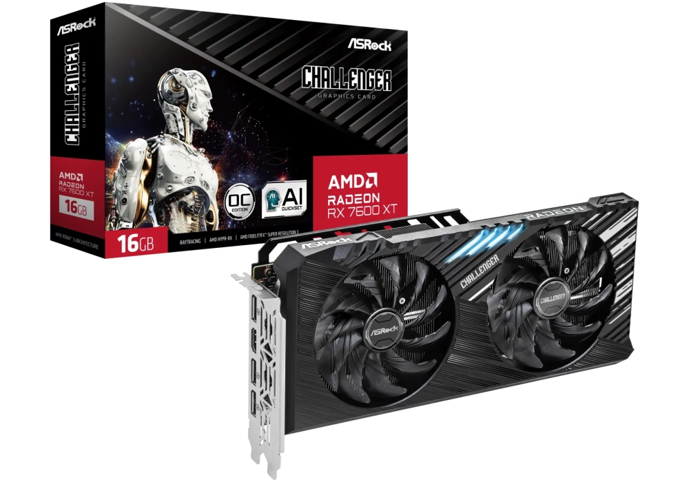 ASRock Radeon RX 7600 XT Challenger 16GB OC