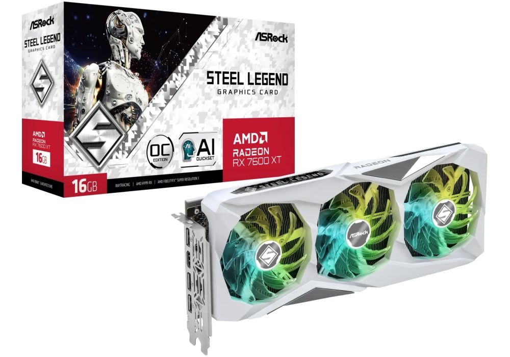 ASRock Radeon RX 7600 XT Steel Legend 16GB OC