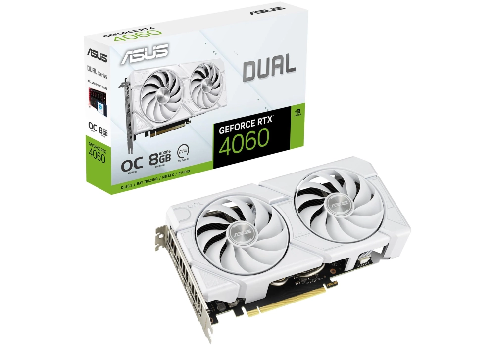 ASUS Dual GeForce RTX 4060 EVO White OC Edition 8GB