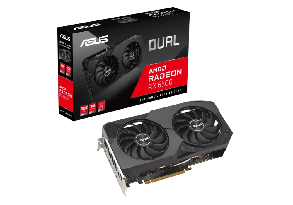 ASUS Dual Radeon RX 6600 V2 8GB GDDR6