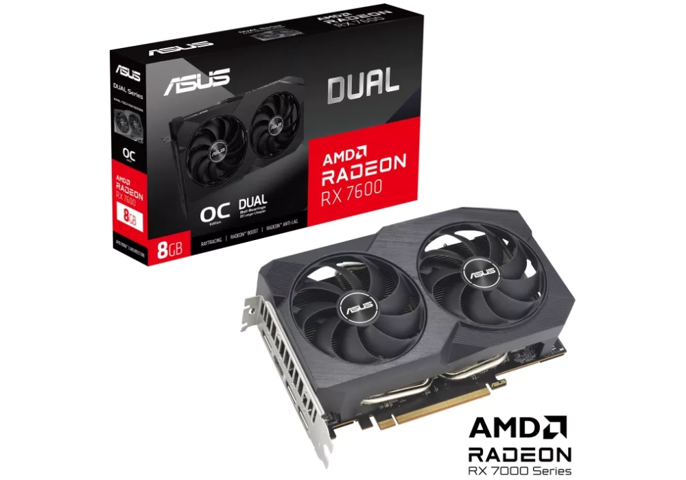 ASUS Dual Radeon RX 7600 OC V2 8GB