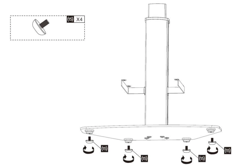 Audioraq Trolley TV Home Noir/Argenté