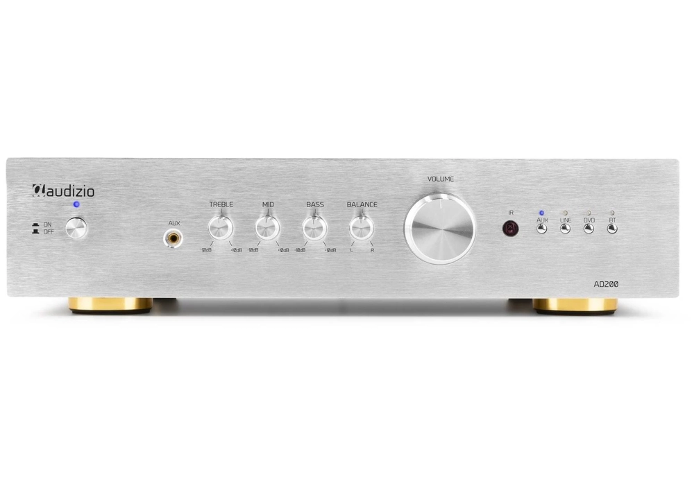 Audizio Amplificateur stéréo AD200A Argenté