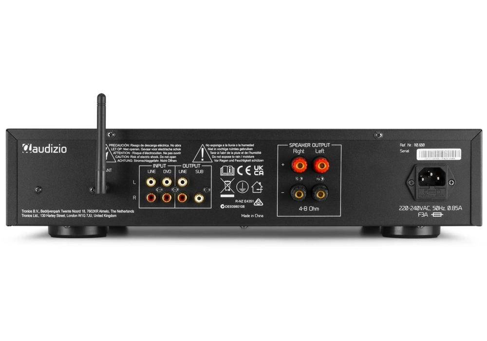 Audizio Amplificateur stéréo AD200B Noir