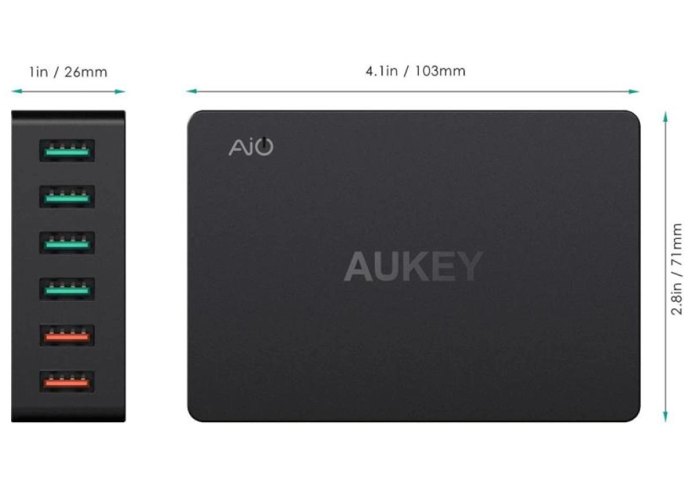 AUKEY USB PA-T11 Charging Hub - 6 ports