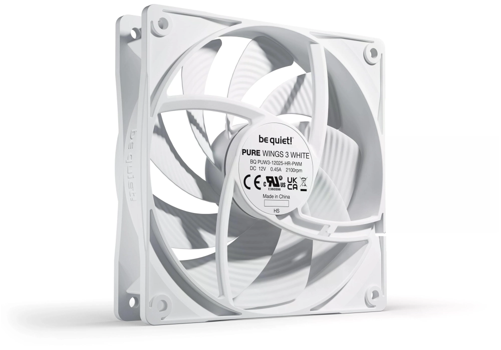 be quiet! Pure Wings 3 PWM high-speed 120 mm blanc