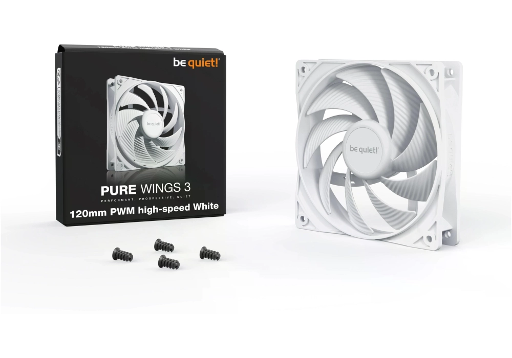 be quiet! Pure Wings 3 PWM high-speed 120 mm blanc