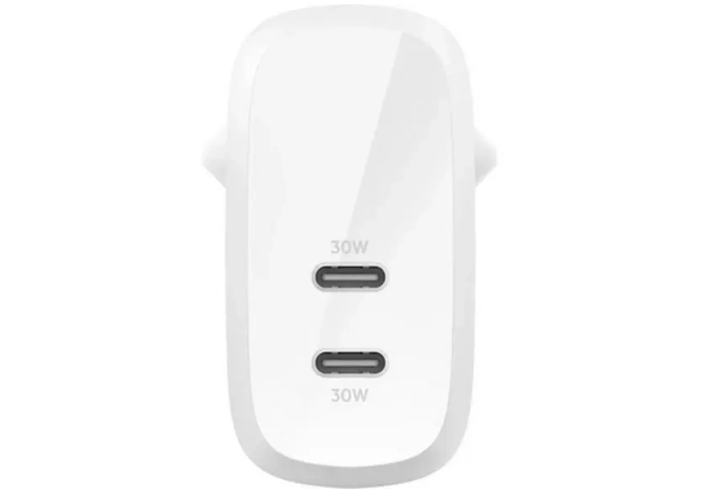 Belkin Chargeur mural Double USB-C 65W Blanc