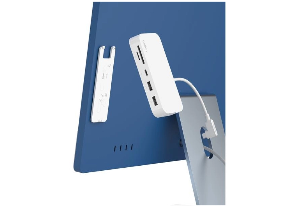 Belkin Hub USB-C multiport 6-en-1 avec support adhésif