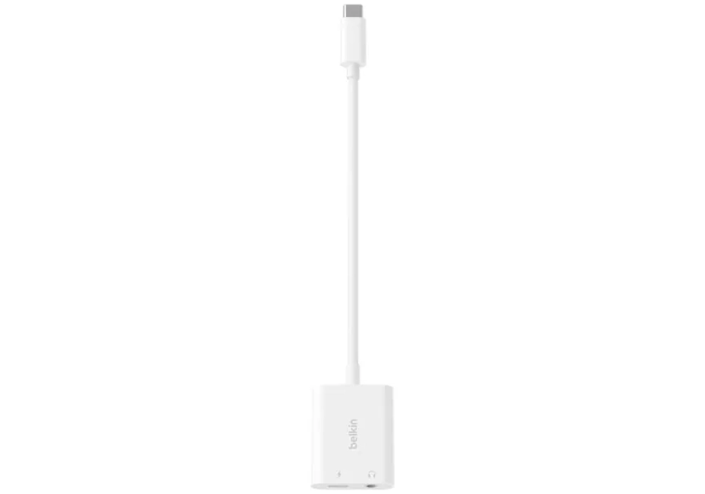 Belkin Rockstar 3.5 mm Audio + USB-C Blanc