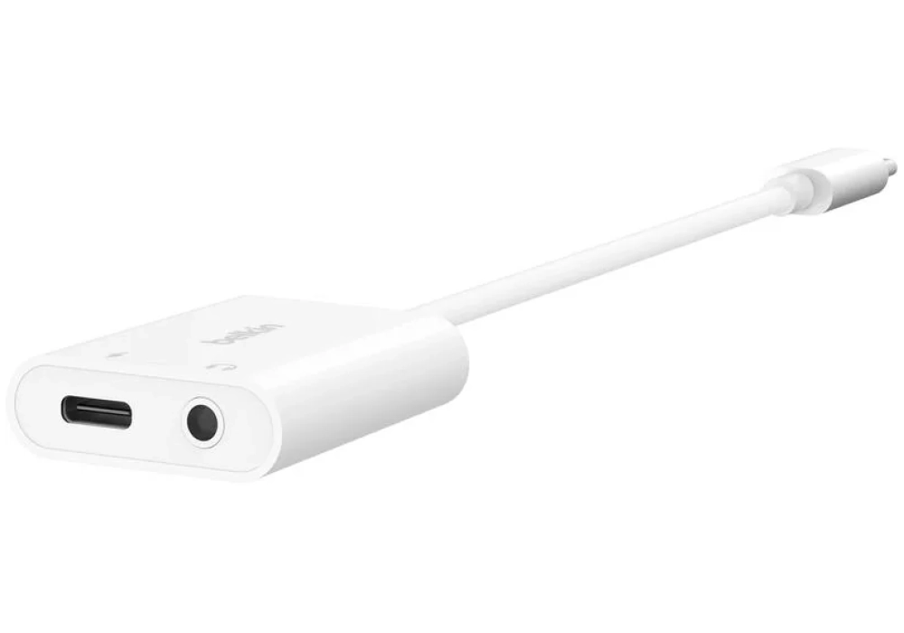 Belkin Rockstar 3.5 mm Audio + USB-C Blanc