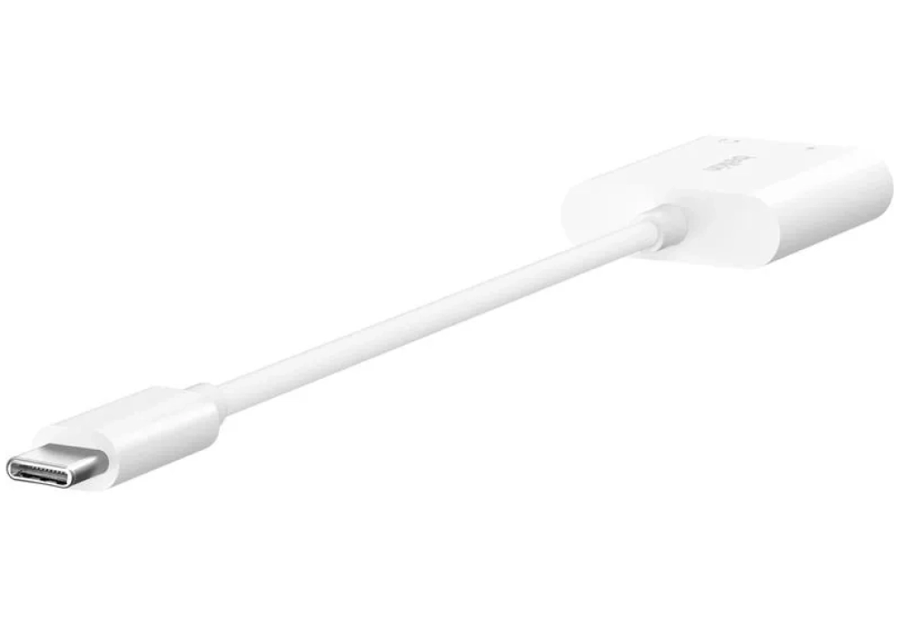 Belkin Rockstar 3.5 mm Audio + USB-C Blanc