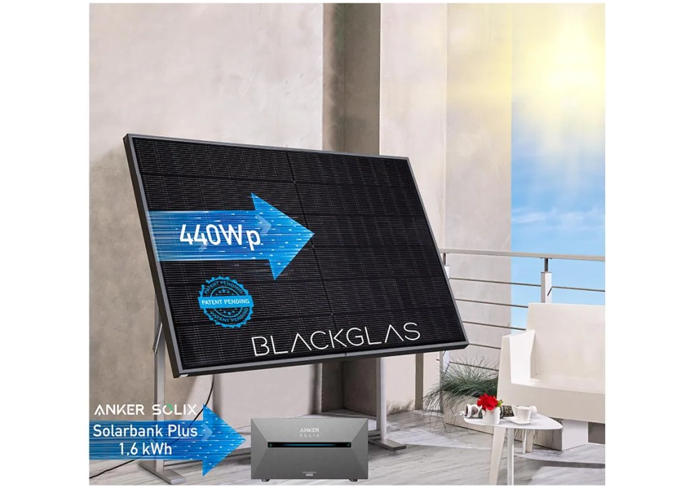 BLACKGLAS Installation solaire ECOstorage 440 W