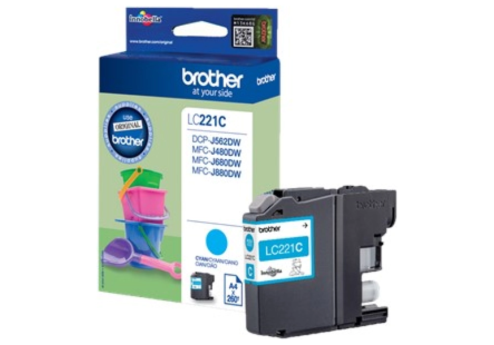 Brother Inkjet Cartridge LC-221C - Cyan