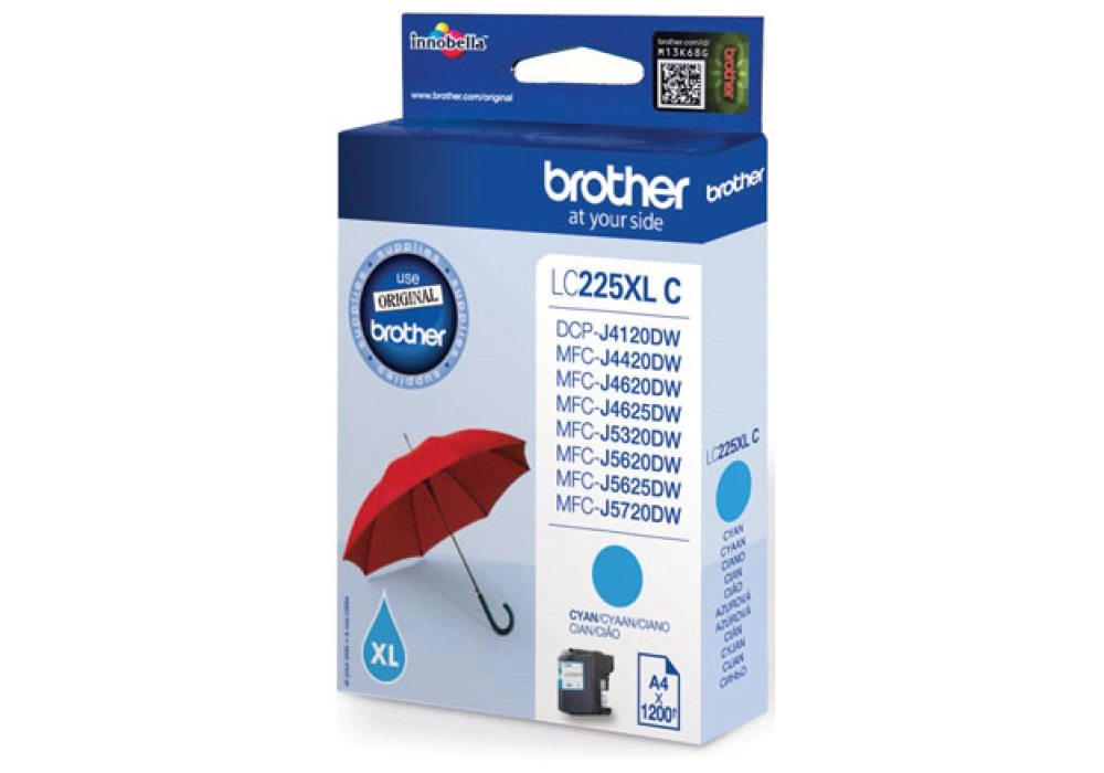 Brother Inkjet Cartridge LC-225XLC - Cyan