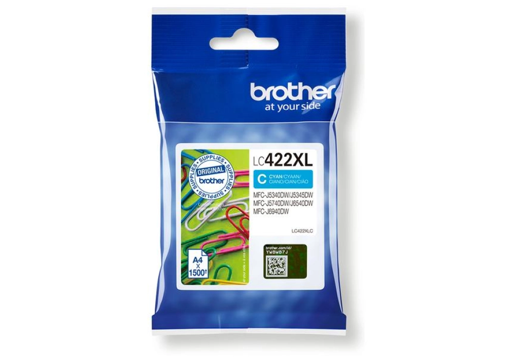 Brother Inkjet Cartridge LC-422XLC - Cyan