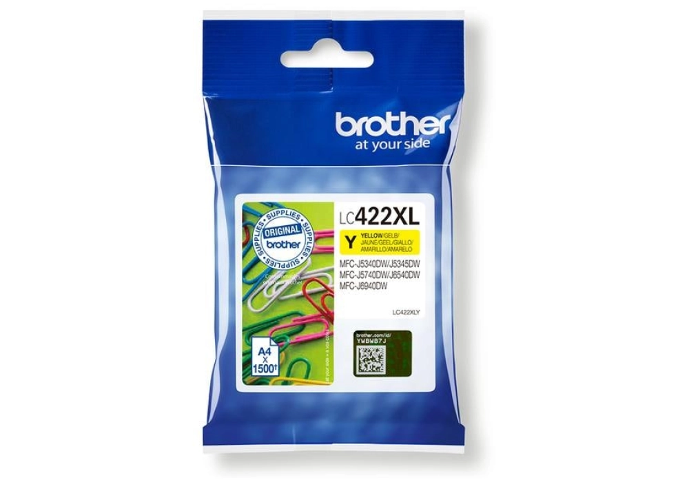 Brother Inkjet Cartridge LC-422XLY - Jaune