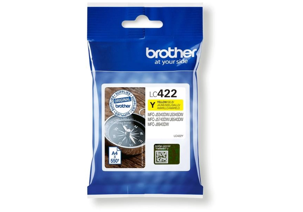 Brother Inkjet Cartridge LC-422Y - Jaune