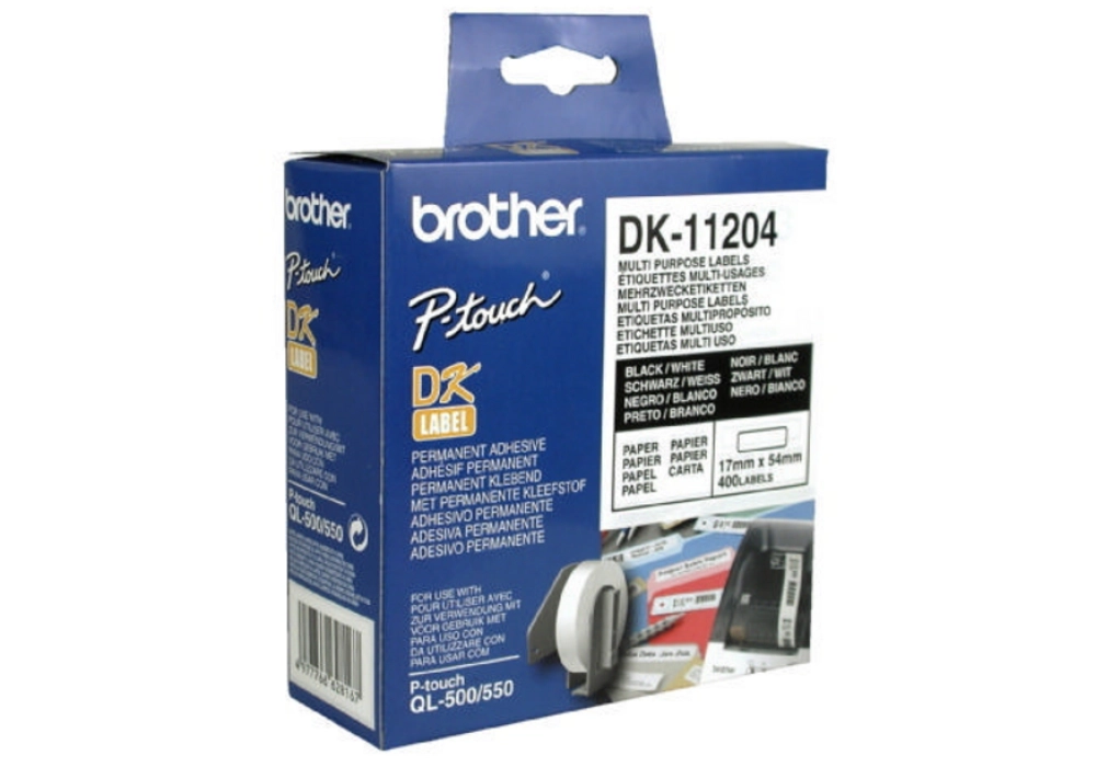 Brother Rouleau à étiquettes DK-11204 Thermo Direct 17 x 54 mm