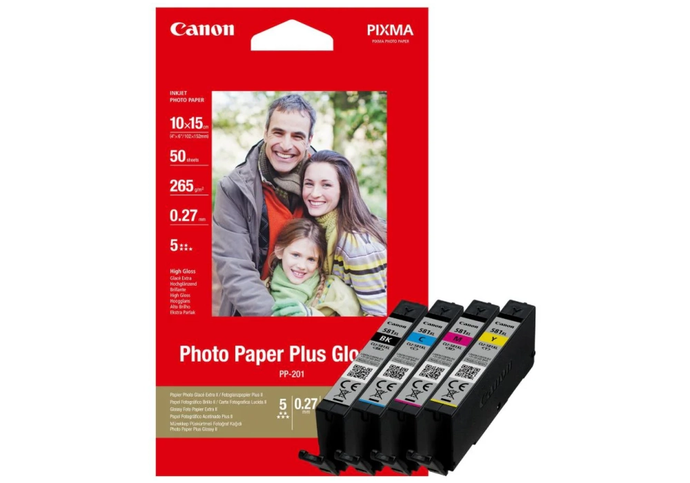 Canon Inkjet Cartridge CLI-581XL Ink BK/C/M/Y  