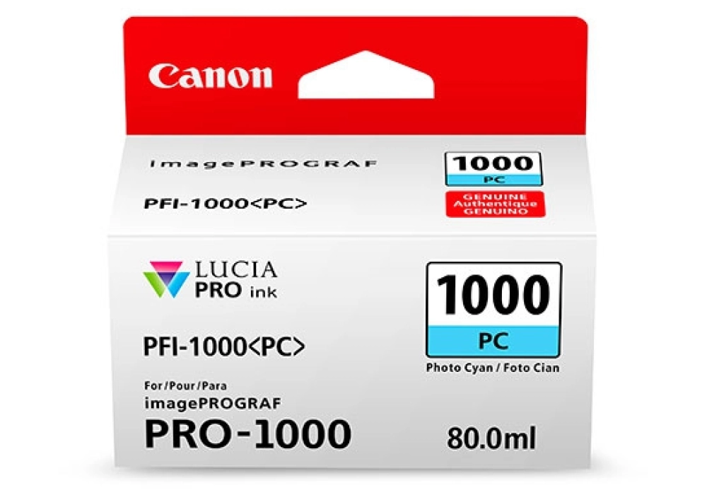 Canon Inkjet Cartridge PFI-1000PC - Photo Cyan