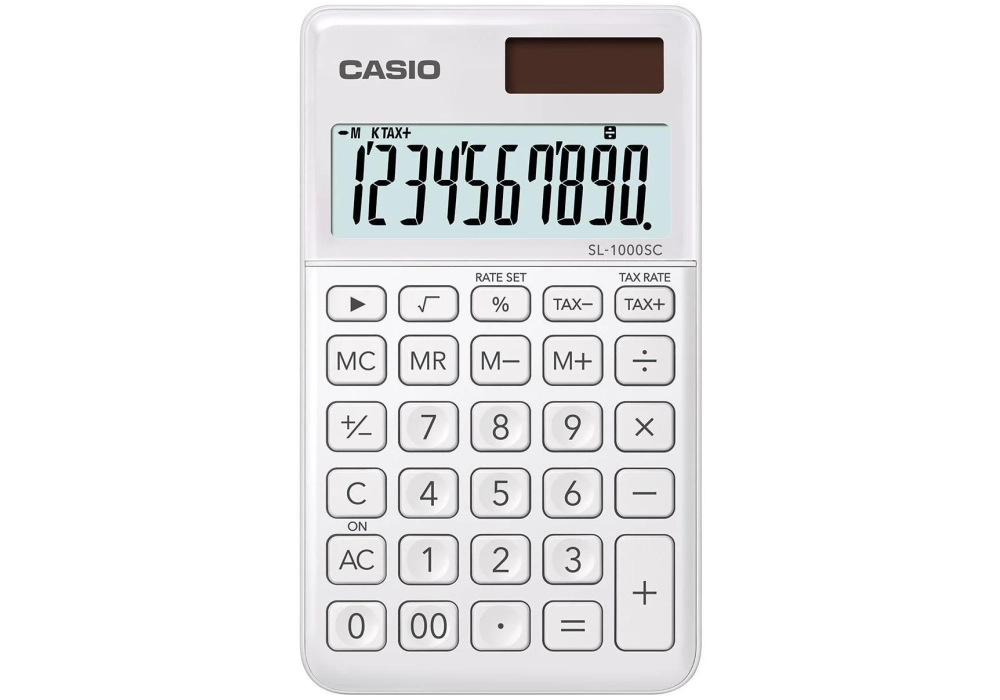 Casio Calculatrice CS-SL-1000SC-WE Blanc