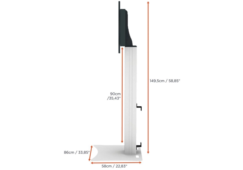 Celexon Pied de support Professional Plus Fixed-42100P Argenté