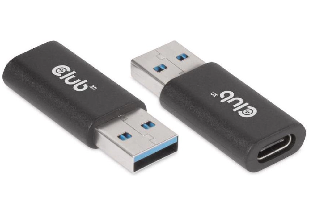 Club 3D Adaptateur USB 3.2 Gen1 Type A vers USB 3.2 Gen1 Type C