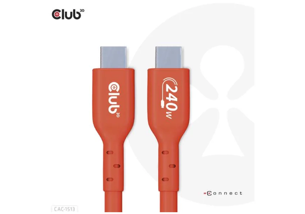 Club 3D Câble chargeur USB CAC-1513 USB C - USB C 3 m