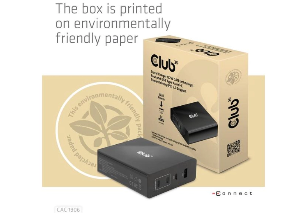 Club 3D Chargeur USB 120W