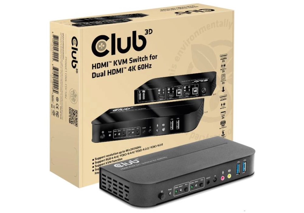 Club 3D Commutateur KVM CSV-1382