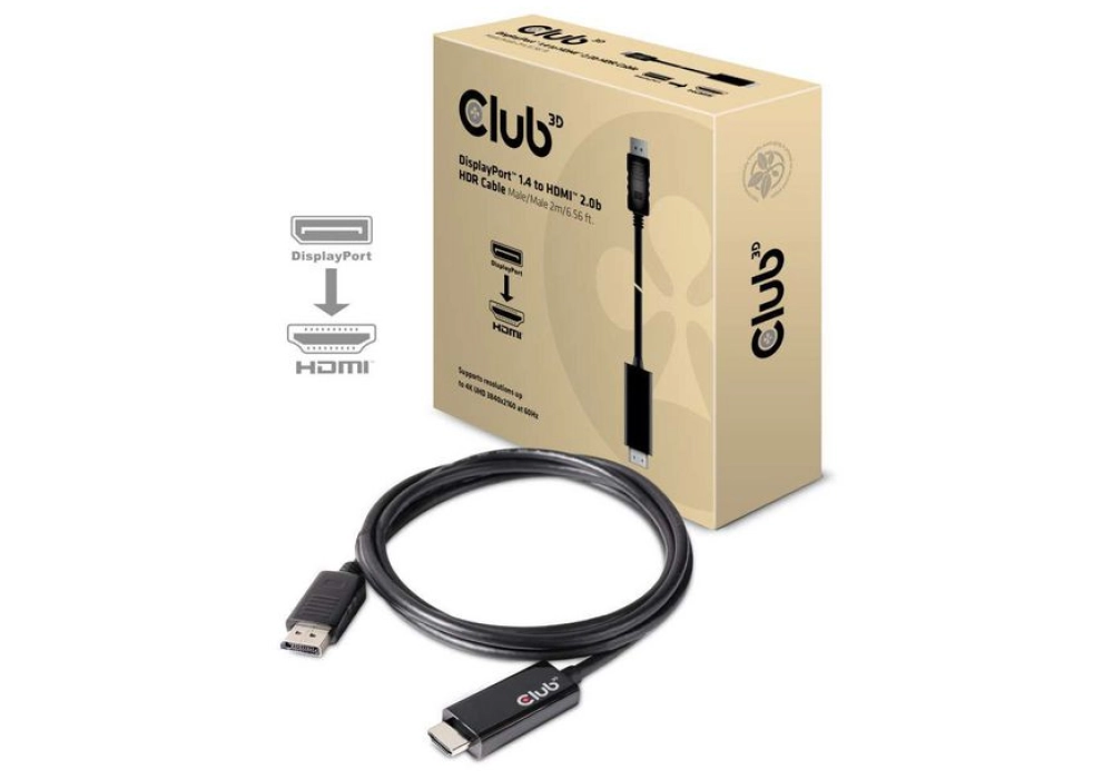 Club 3D DisplayPort 1.4 to HDMI 2.0b M/M - 2.0 m