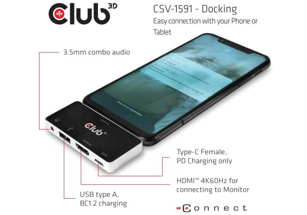 Club 3D Station d'accueil CSV-1591