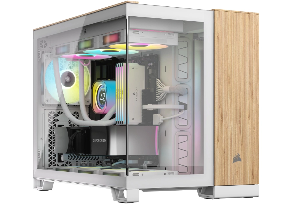 Corsair 2500X blanc/bambou