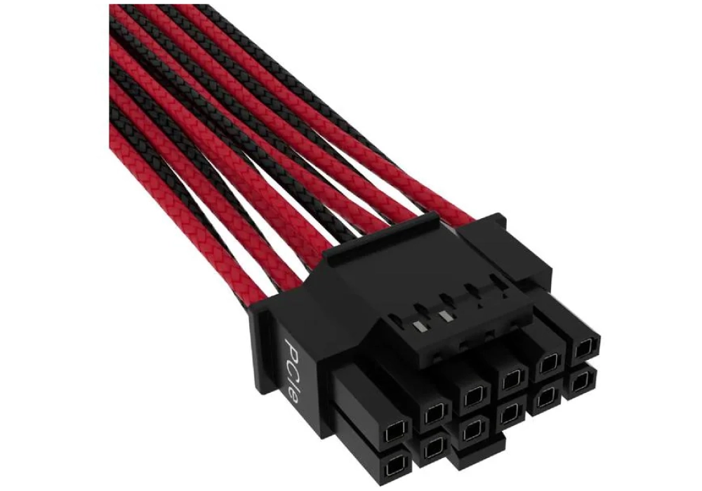 Corsair Câble Premium 12+4 broches 12VHPWR 600 W Noir Rouge