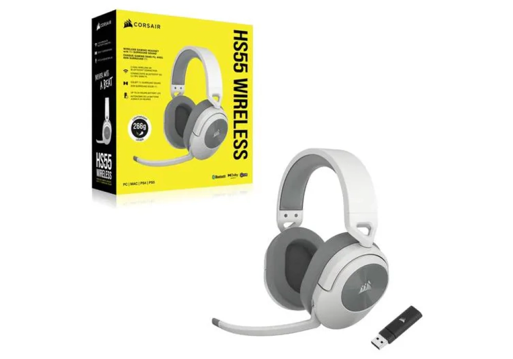 Corsair HS55 Wireless Blanc