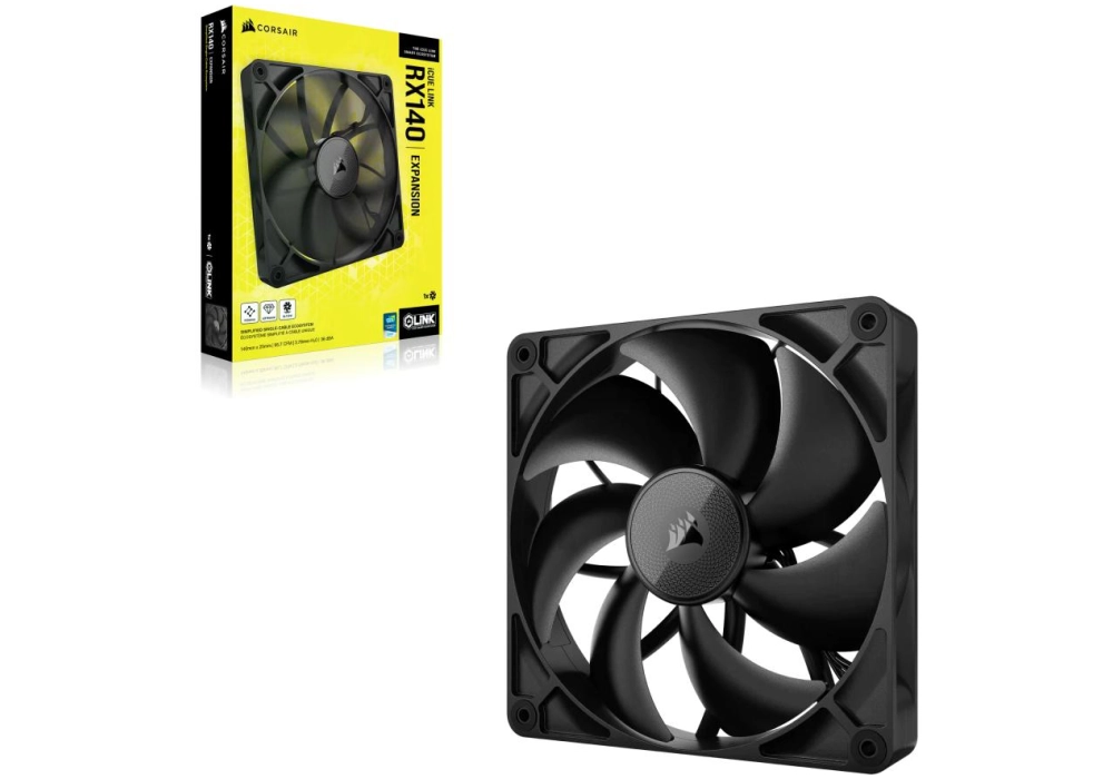 Corsair iCUE LINK RX140 Extension de ventilateur simple Noir