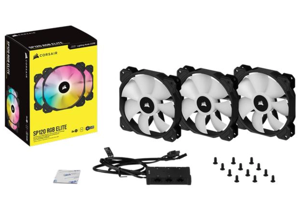 Corsair iCUE SP120 RGB ELITE Performance PWM - Triple Pack (Black)