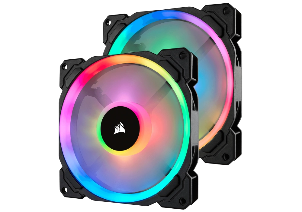 Corsair LL140 RGB LED Dual Light Loop - 2 Fan Pack with Lighting Node PRO