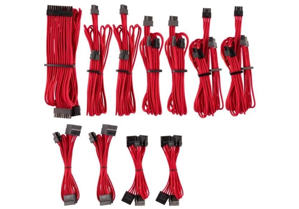 Corsair Premium PSU Cables Pro Kit Type 4 Gen 4 (Rouge)