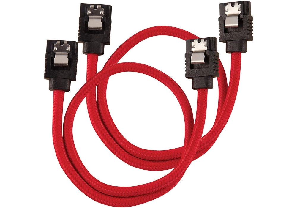 Corsair SATA3 Premium Cable Set - 30 cm Straight (Red)