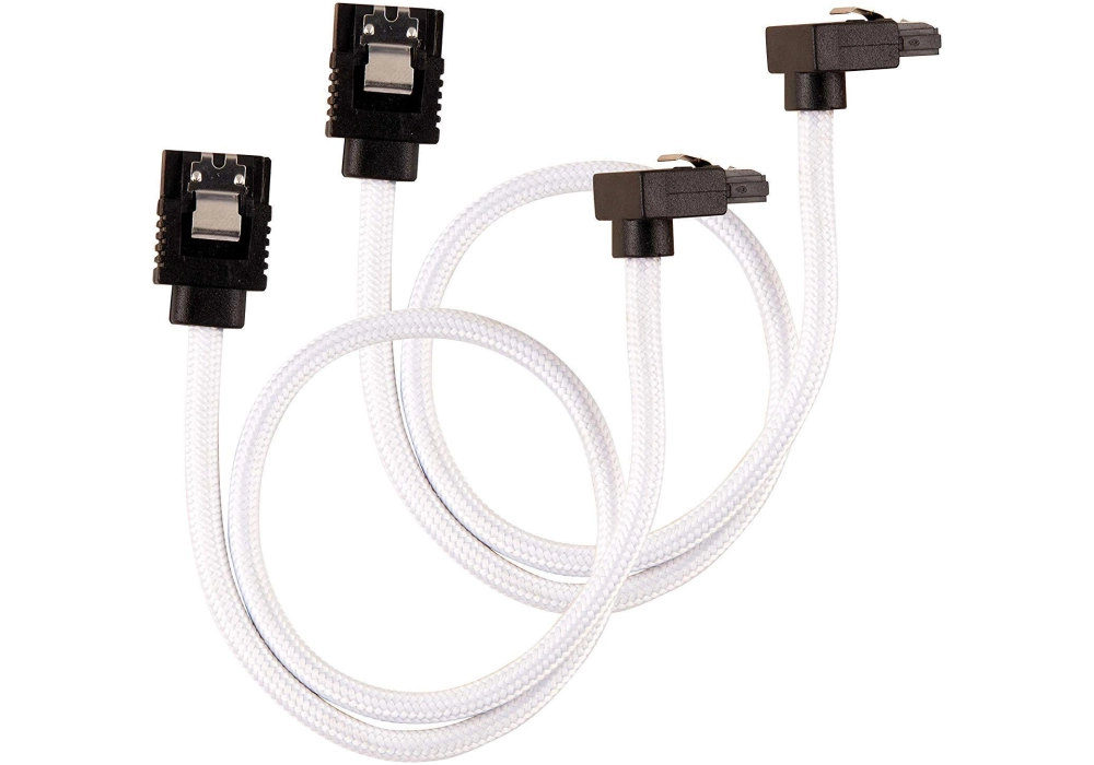 Corsair SATA3 Premium Cable Set - 60 cm 90° (White)