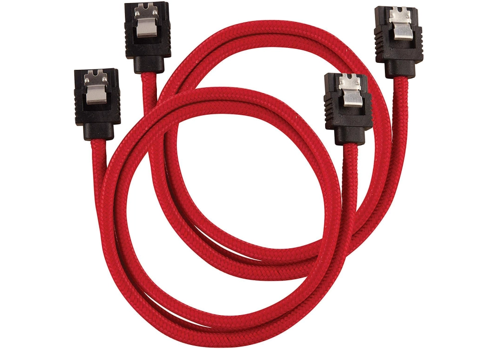 Corsair SATA3 Premium Cable Set - 60 cm Straight (Red)