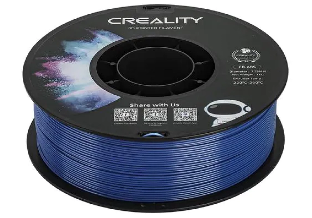 Creality Filament ABS, Bleu, 1.75 mm, 1 kg