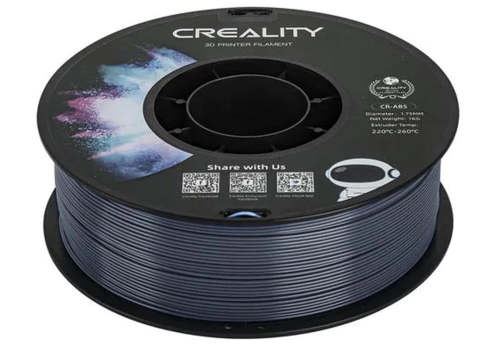 Creality Filament ABS, Gris, 1.75 mm, 1 kg