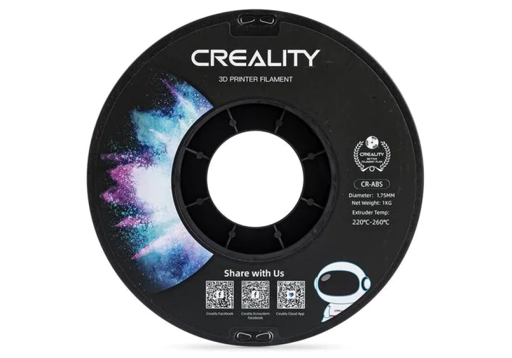 Creality Filament ABS, Rouge, 1.75 mm, 1 kg