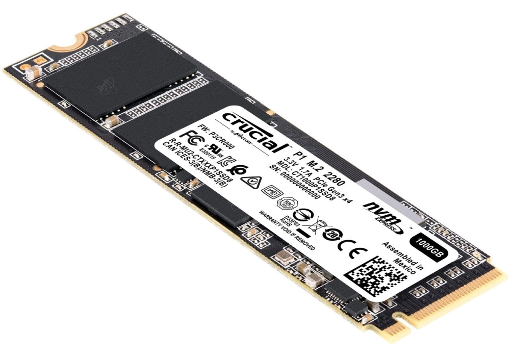 Crucial P1 NVMe M.2 SSD - 2TB