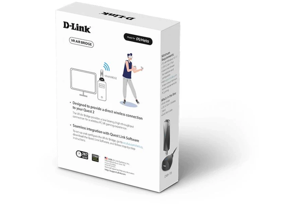 D-Link Clé USB WiFi AX VR Air Bridge DWA-F18