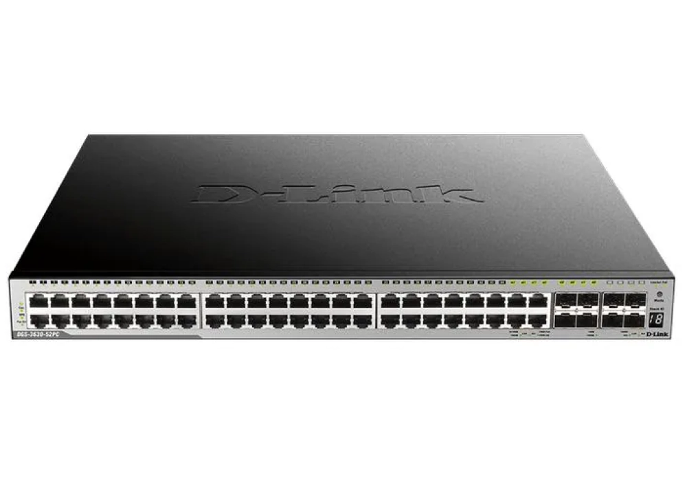 D-Link Commutateur PoE+ DGS-3630-52PC/SI/E 52 ports